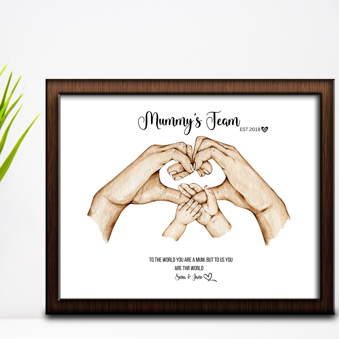 Mummy's Team Personalised Print