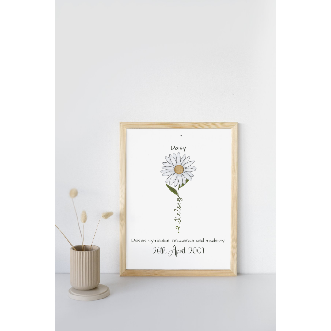 Custom Birth Flower Digital Print