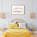 Custom Family Birth Flower Garden Print