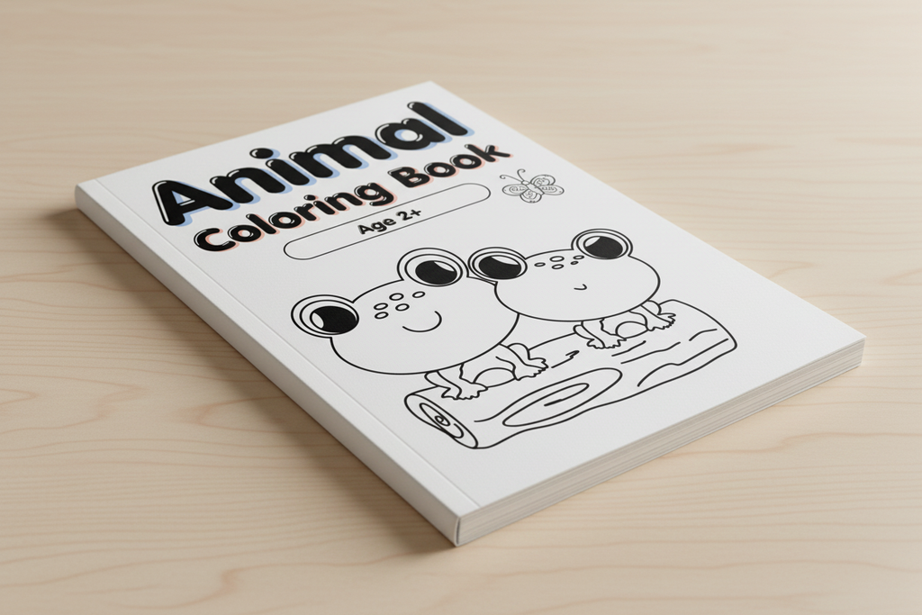 Animal Coloring Book Mockup