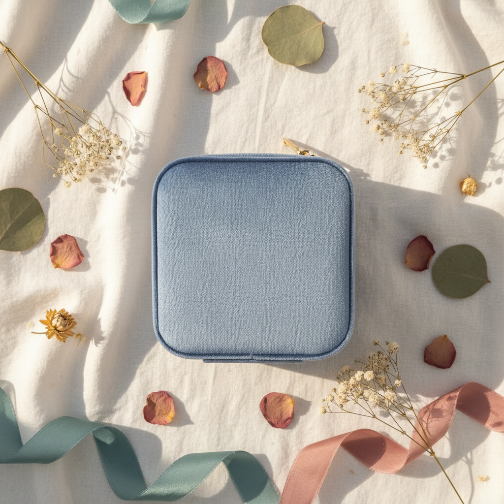 Blue jewellery box