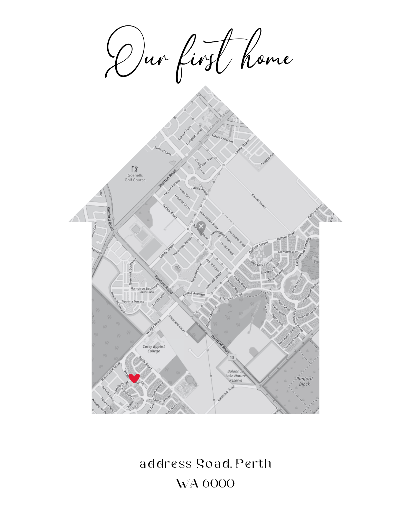 Personalised Location Map Print