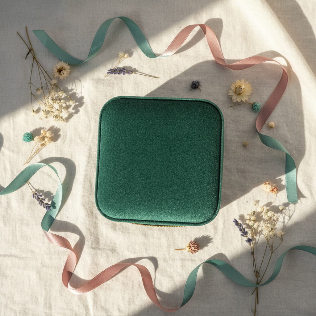 Green jewellery box