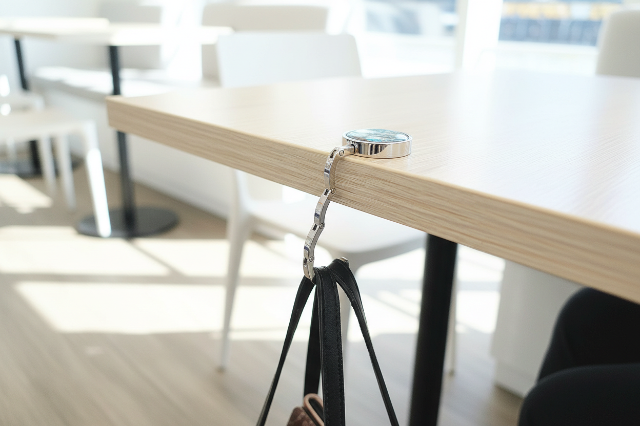 Handbag Hook on Table