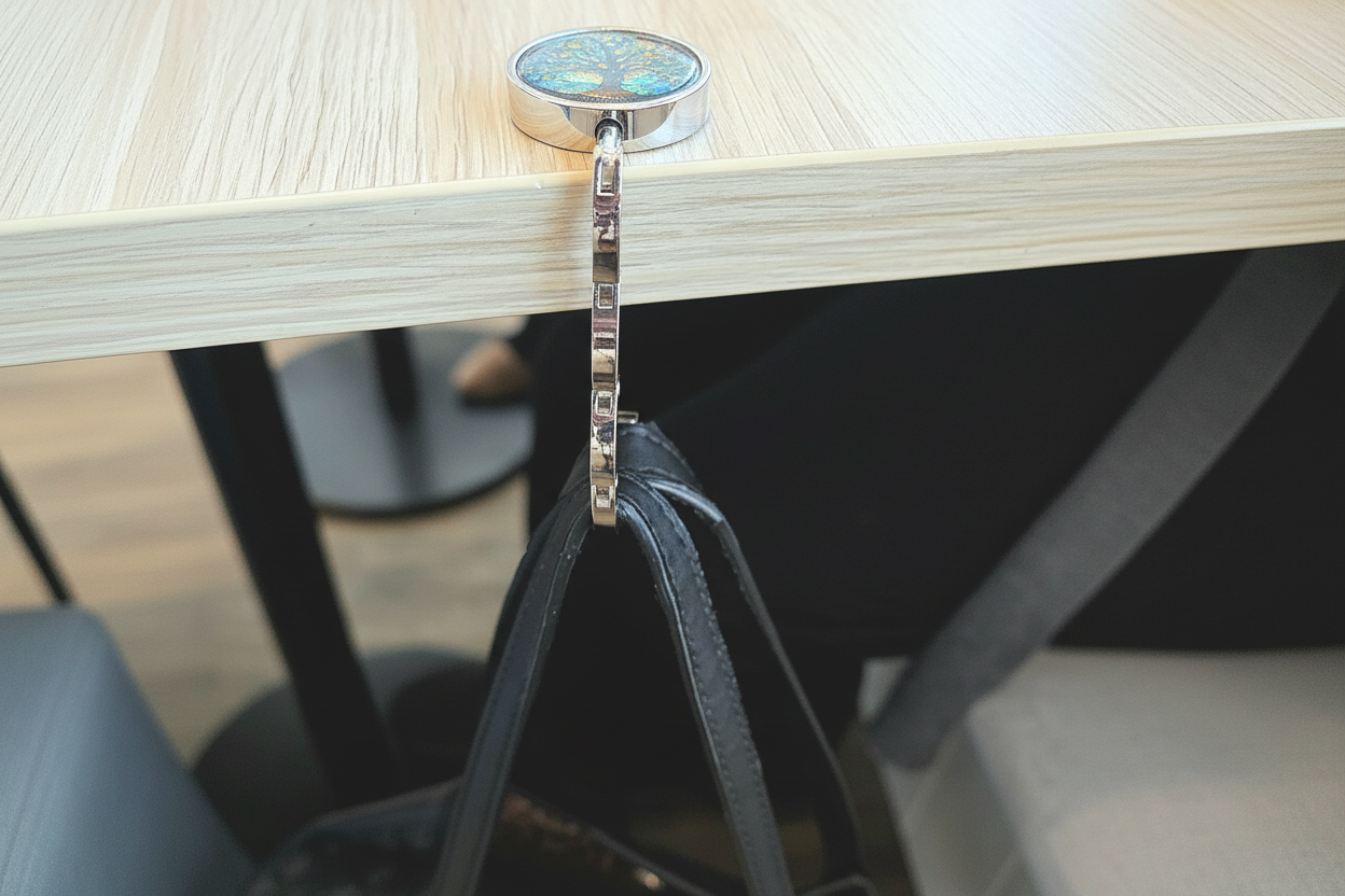 Handbag hook showcase