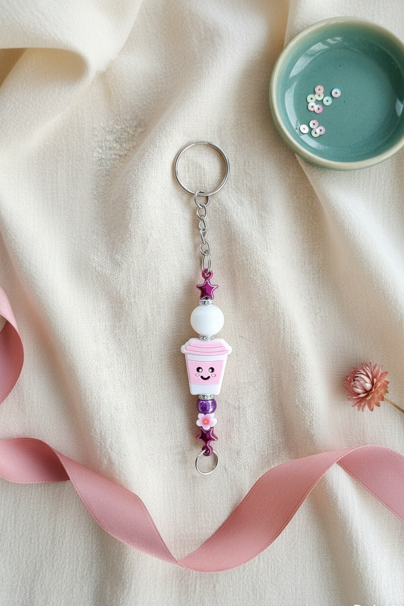 Kawaii Keychain Flat Lay