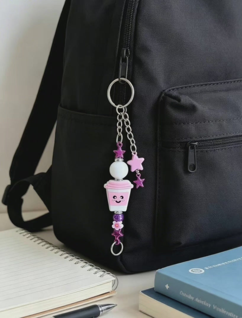 Kawaii Coffee Cup Keychain / Bag Charm