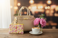Quilted keychain wallet lifestyle photo