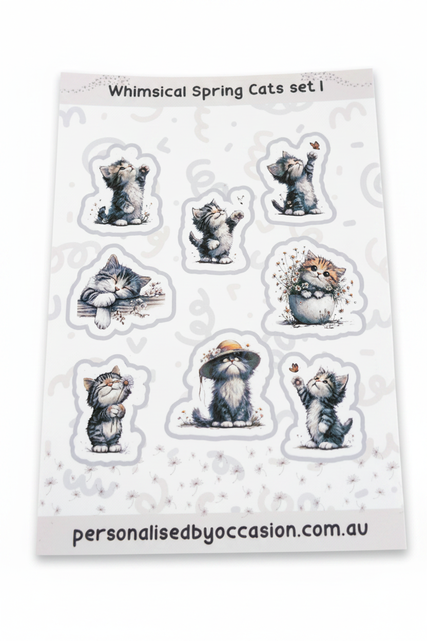 Whimsical Spring Cats
